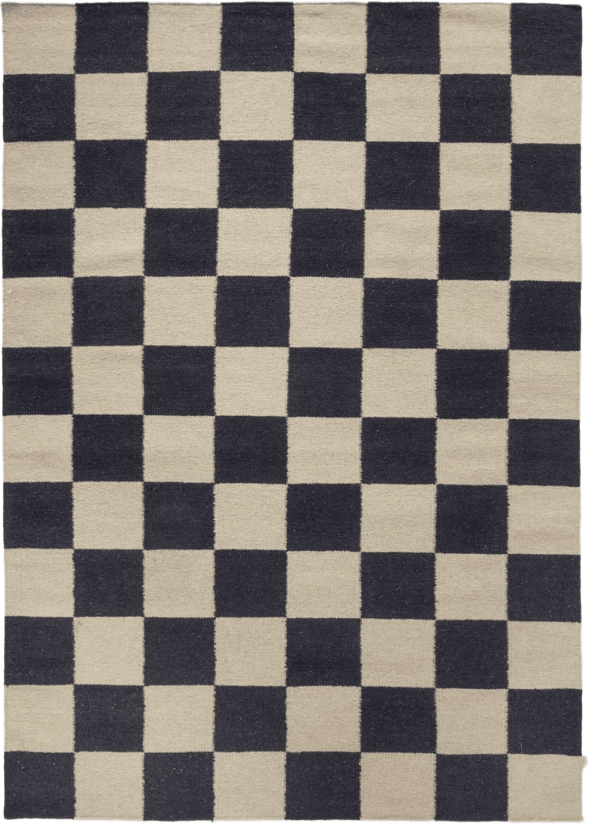 Classic Collection Square Tæppe Sort Natur Sort