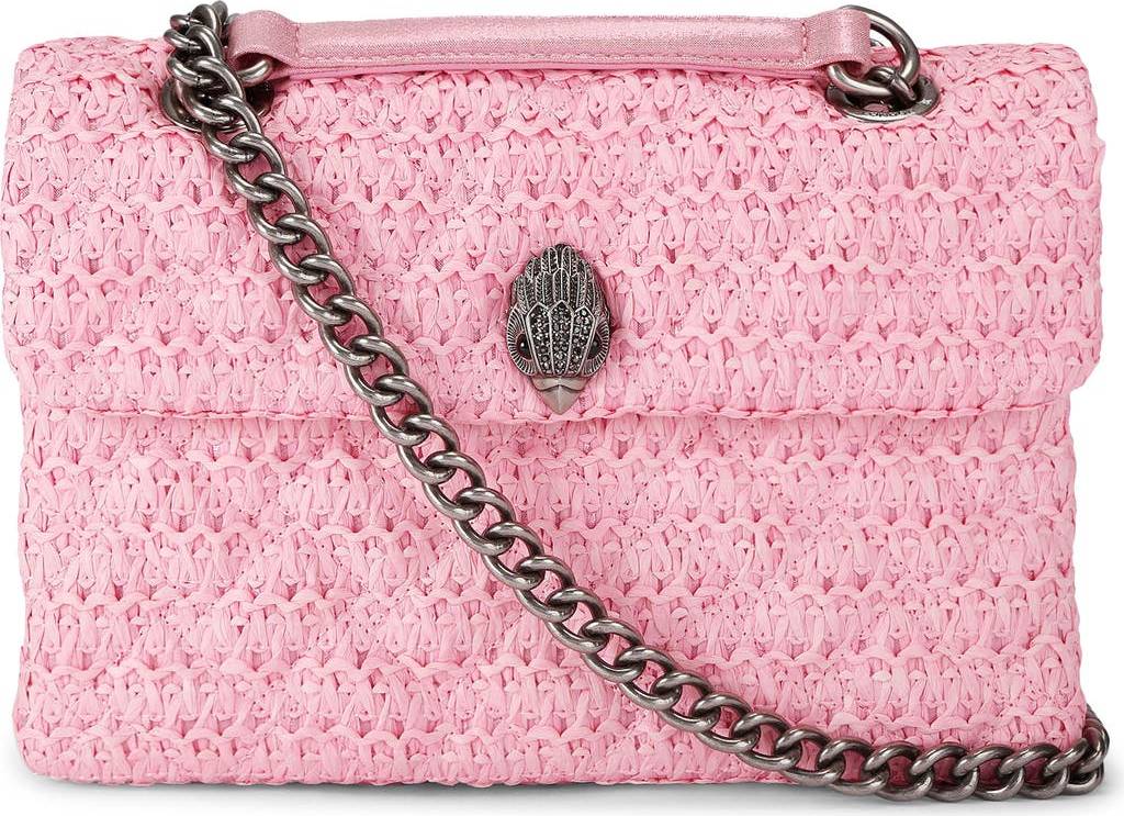 Kurt Geiger Borsa A Tracollo Raffia Kensington - Rosa