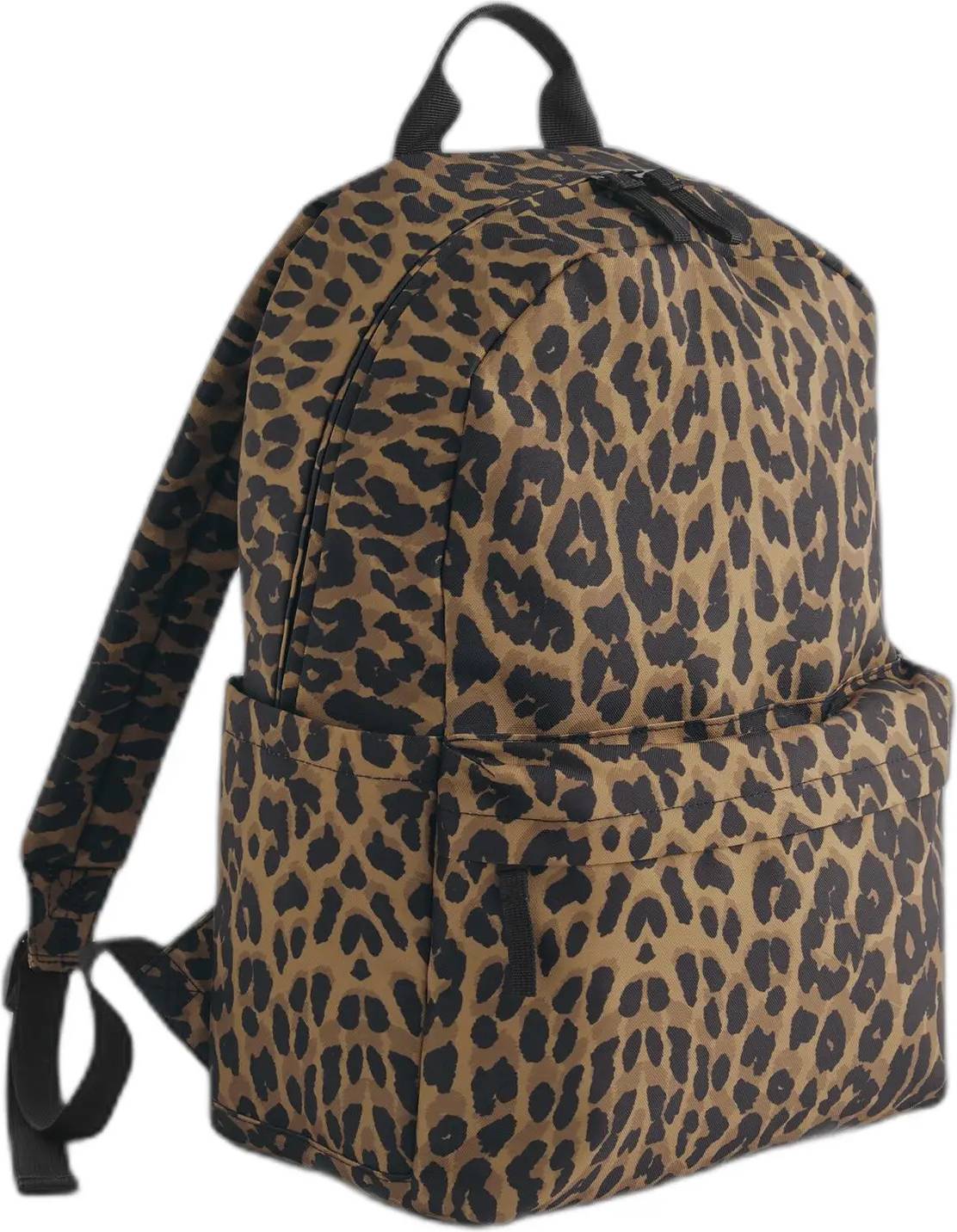 BagBase Leopard Print Backpack - Marron