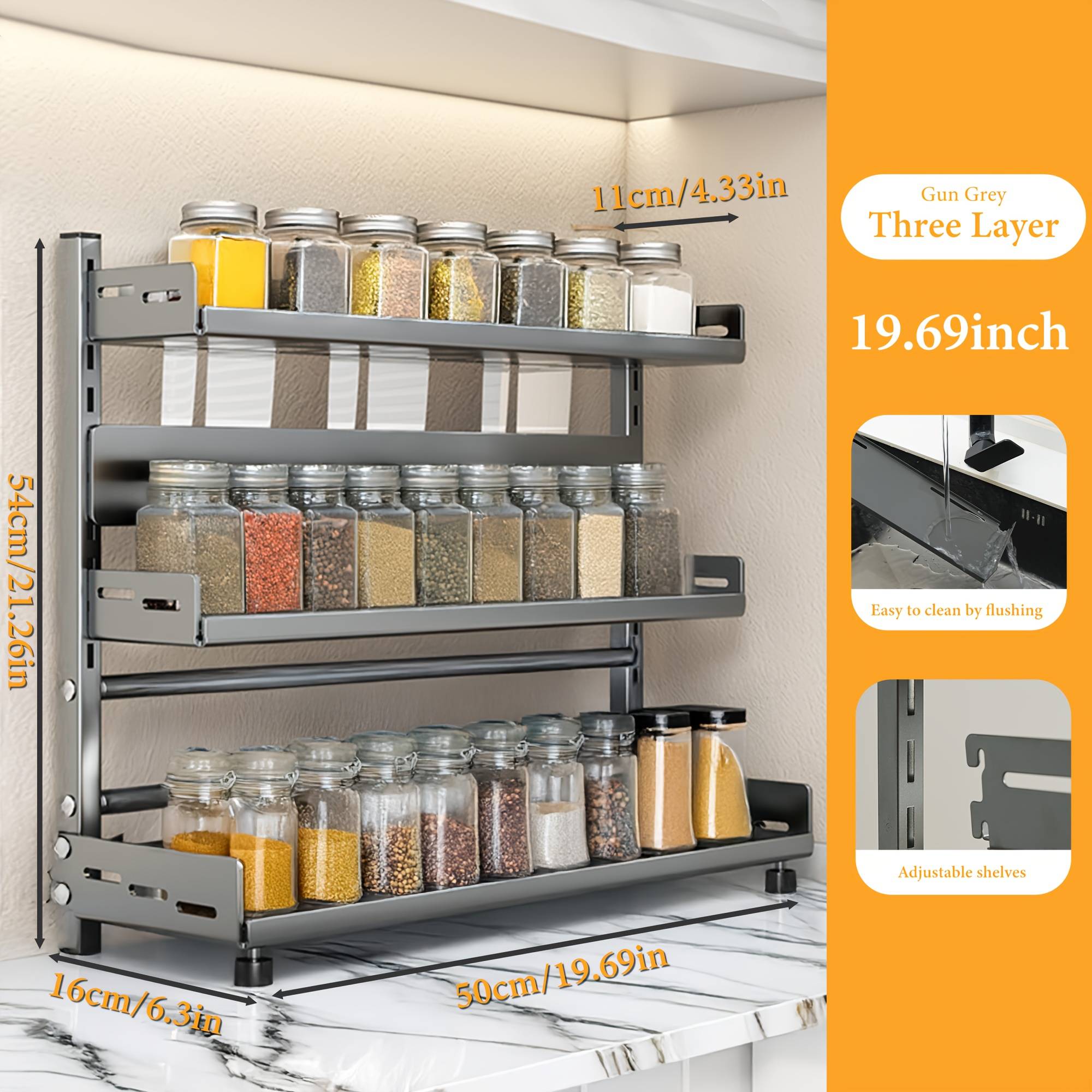 Temu 2 3-Tier Spice Rack Organizer