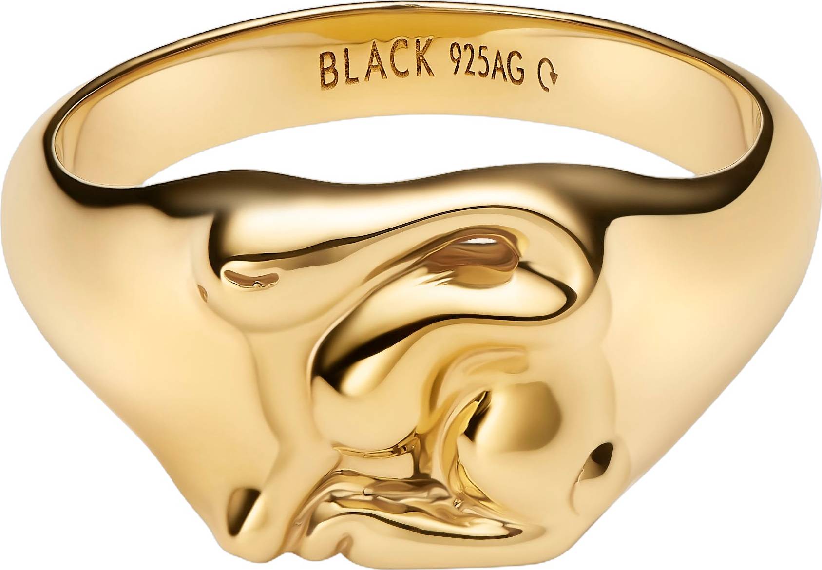 Maria Black Rabbit Mini Signet Ring Gold Dam Ringar -