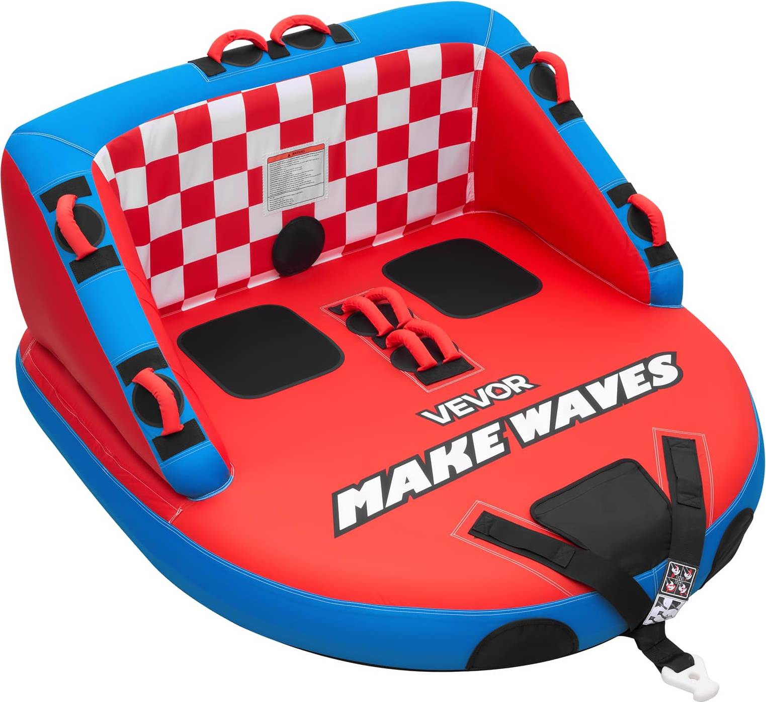 Inflatable boat VEVOR 2-Rider Inflatable Towable Tube for Boat to Pull