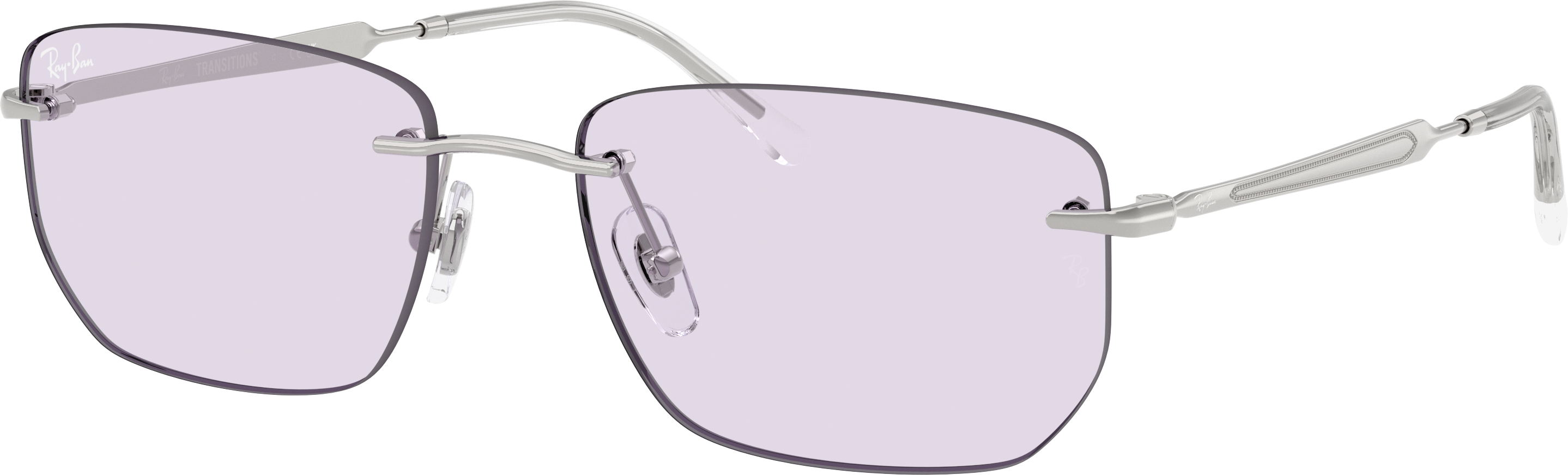 Ray-Ban Rb3768 Transitions Color Touch Sunglasses - Silver Frame Violet