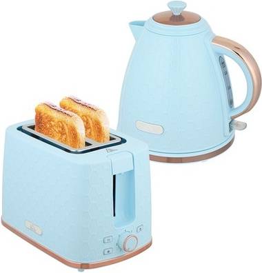 Homcom Kettle And Toaster Set 1.7l Light Blue