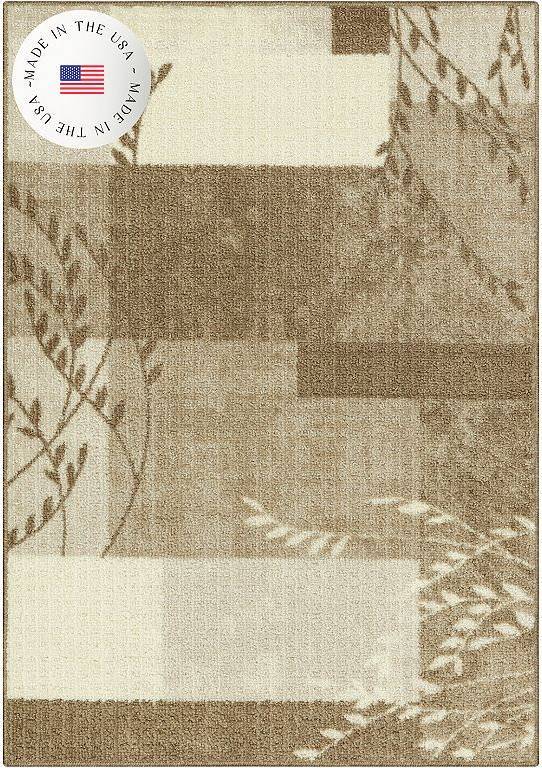 Highland Textured Patchwork Print Area Rug - Neutral Swindon Natural 30x46