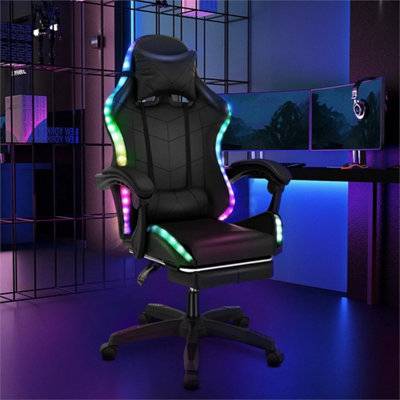 B&Q Office Racing Light Rgb Gaming Chair