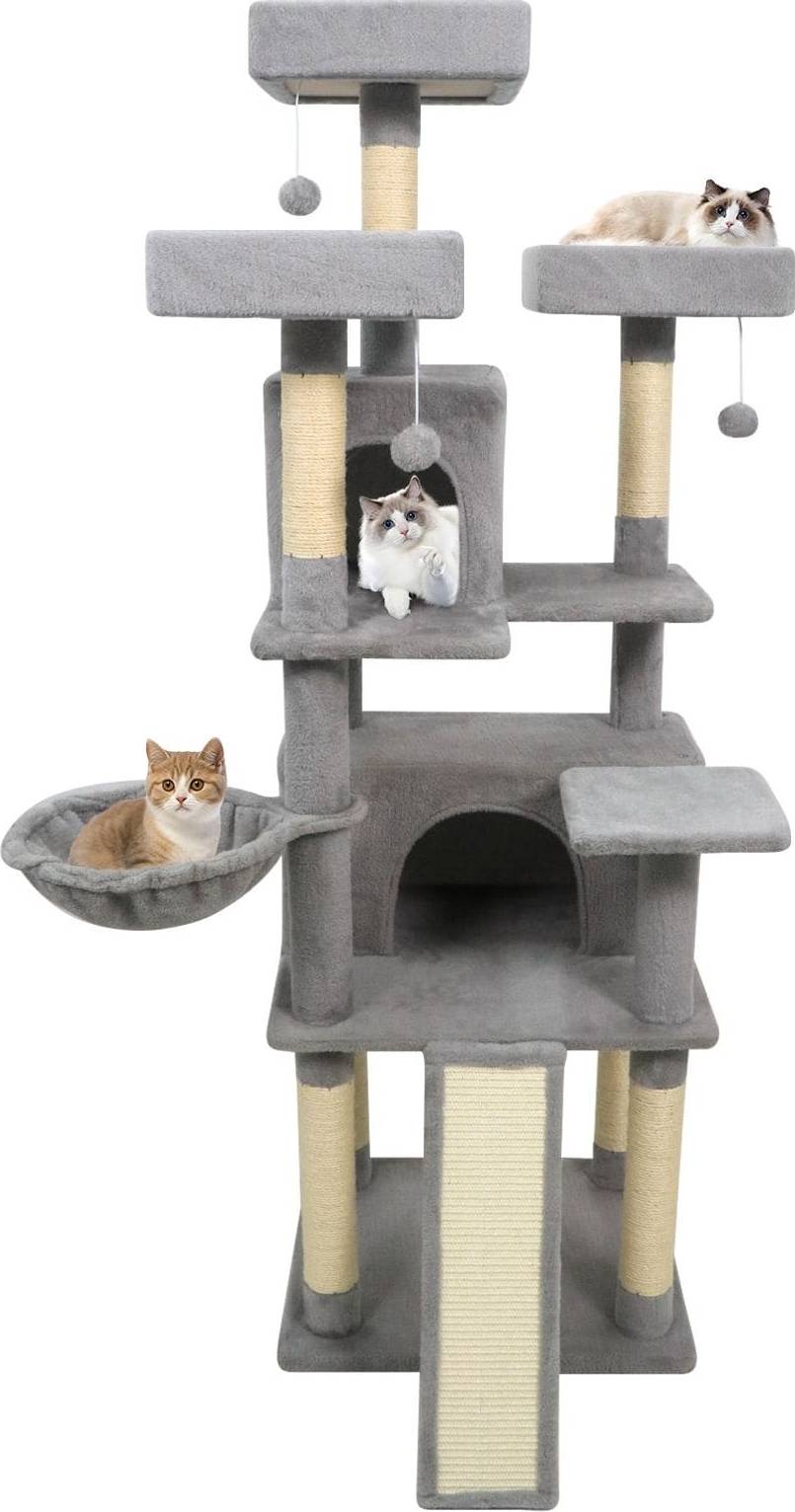 Multi level cat tree SlickBlue Multi Level Cat Tree with Condos Perches
