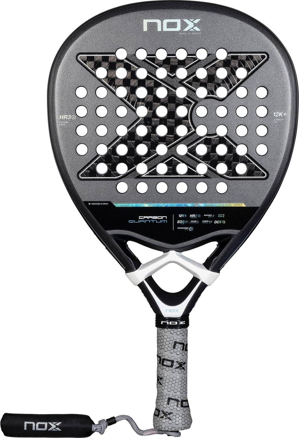 Quantum Carbon 12k Padel Racket Silber
