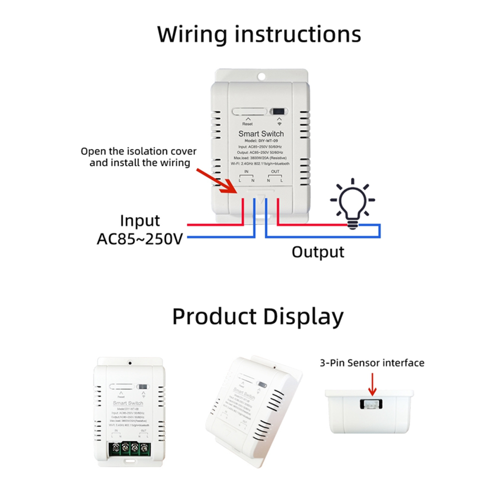 Temperature sensor 1m WiFi Temperature Switch 1M Sensor