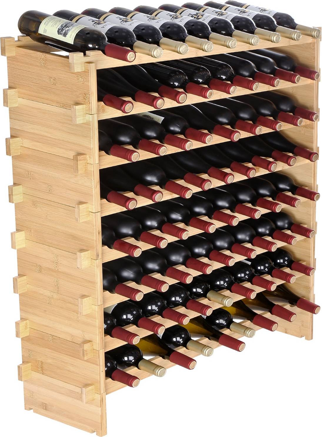 VEVOR 72 Bottle Stackable Modular Wine Rack