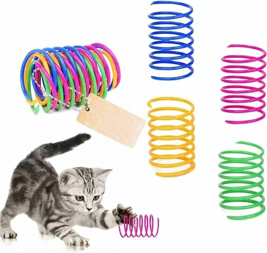 Interactive Cat Spring Toy 12 Pcs