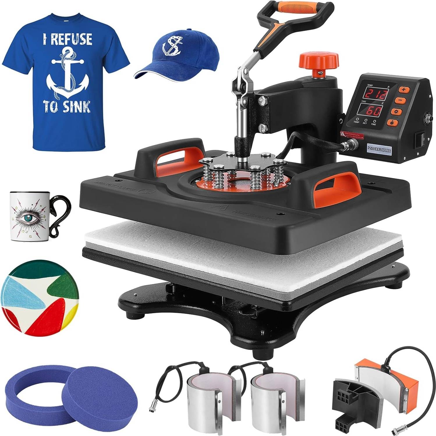 Heat press machine Garvee 6 In 1 Heat Press Machine 12 Inch x 15 Inch