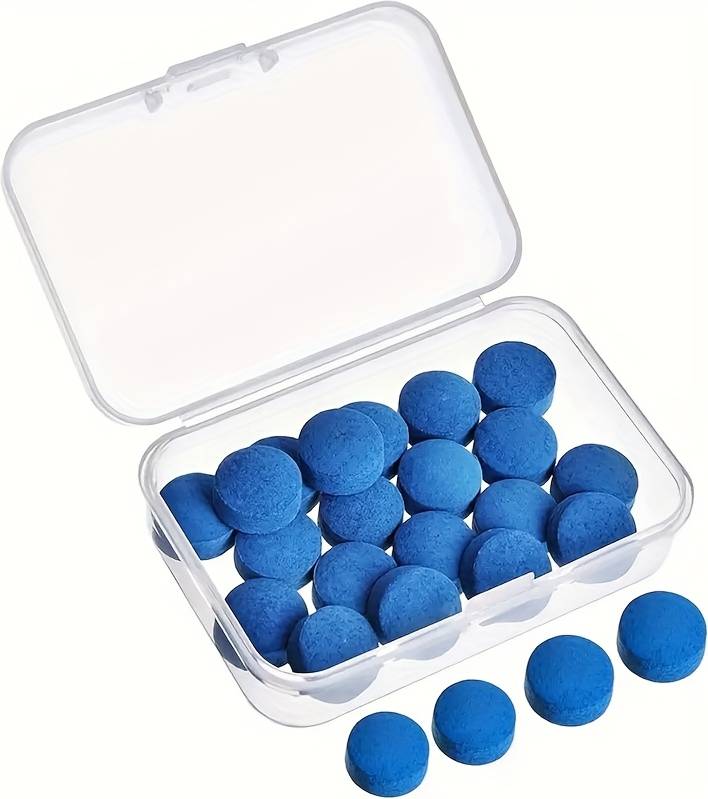 Temu 25pcs Pool Cue Tips With Transparent Storage Box