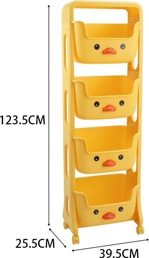Mobile Multi-Tier Kids Toy Storage Rack