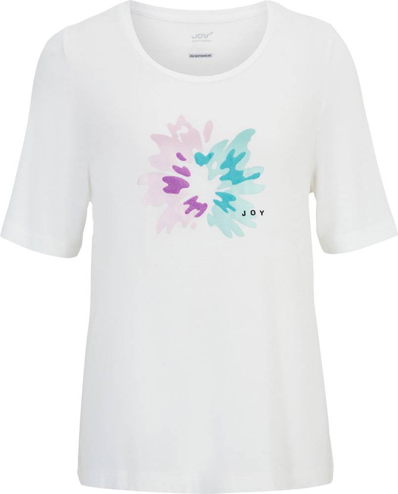 Sportswear T-Shirt Rosa Rundhals - Weiß