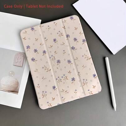 Shein Purple Flower Light Pattern Tablet Case