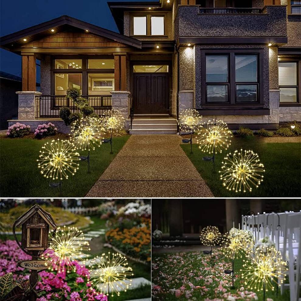 Sparklers Lights Solar Waterproof Copper Wires String Light