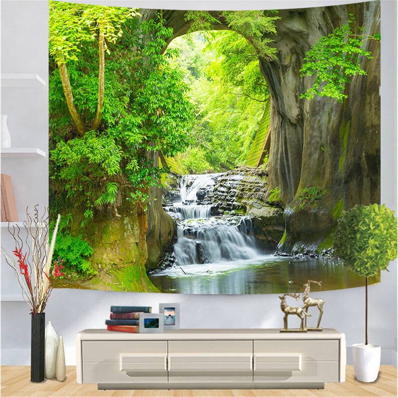 Landscape Scenery Window Background Cloth