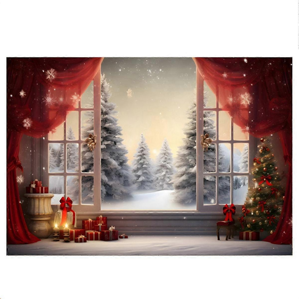 Christmas Background Cloth Tree Snowflake
