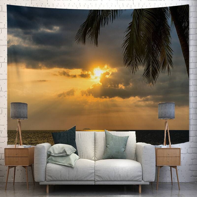 Landscape Scenery Window Background Cloth