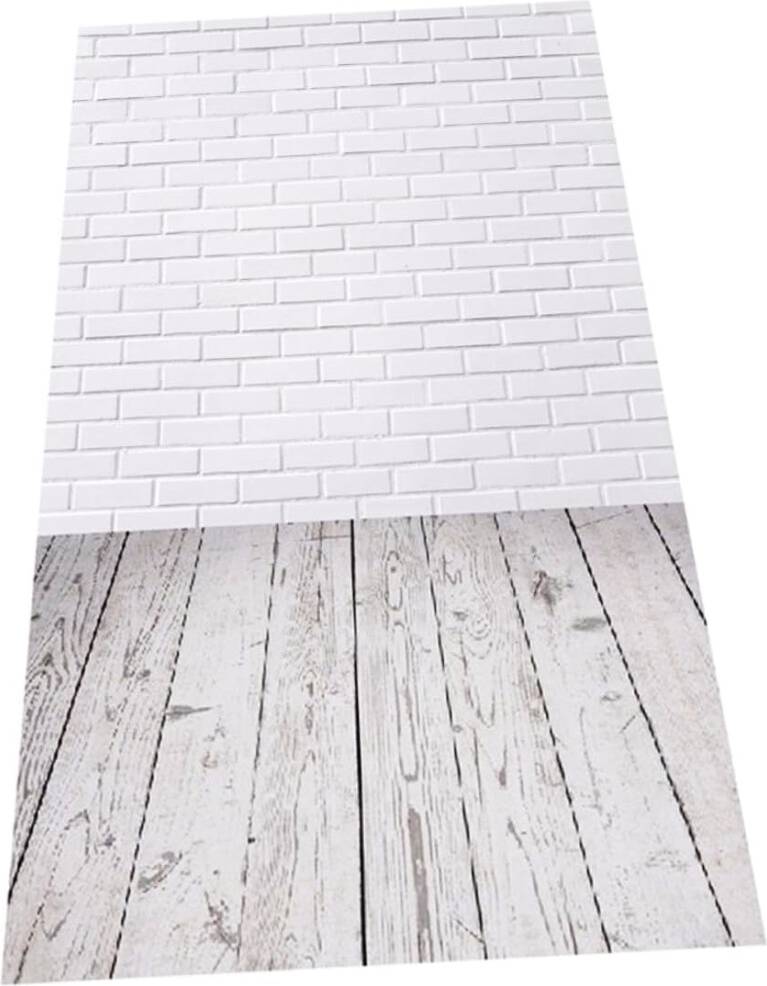 HKHBJS White Brick Wall Pattern Backdrop