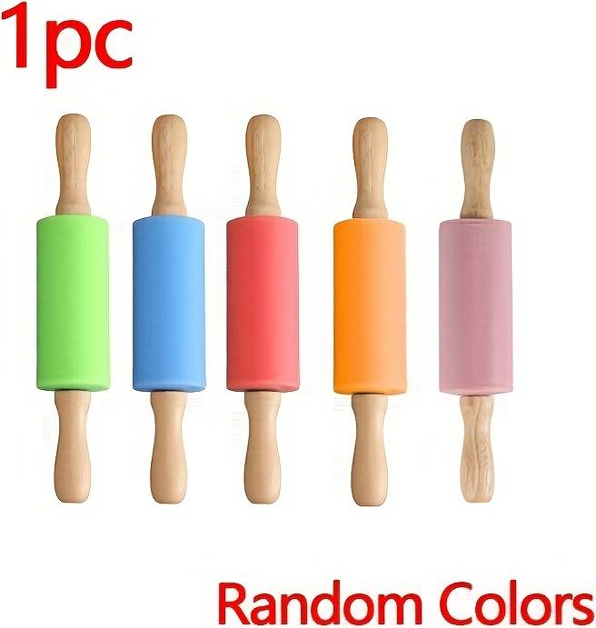 Temu Silicone Random Color Handle Rolling Pin