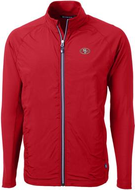 Cutter & Buck Big Tall Adapt Eco Knit Full-Zip Raglan Jacket Red