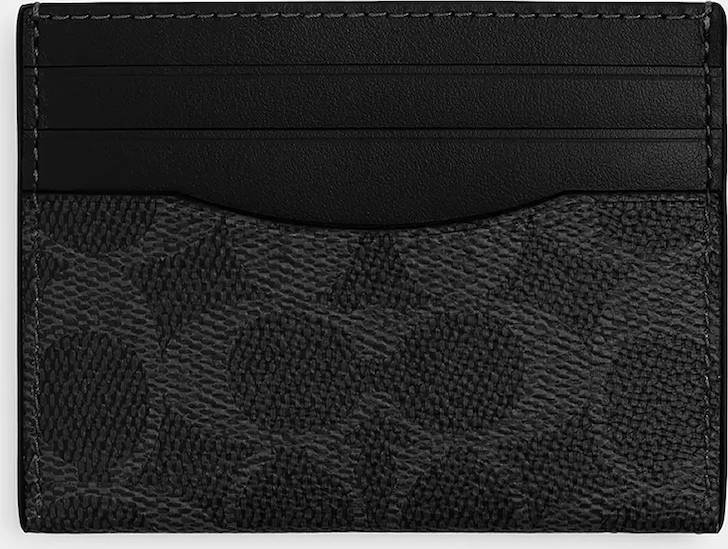 Coach Card Case Signature Canvas