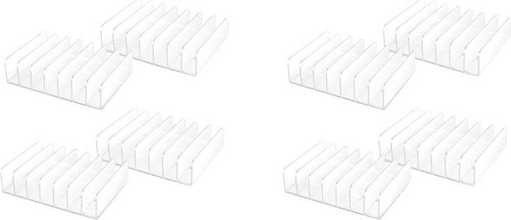 Melitt 8 Pcs Clear Acrylic CD DVD Display Rack