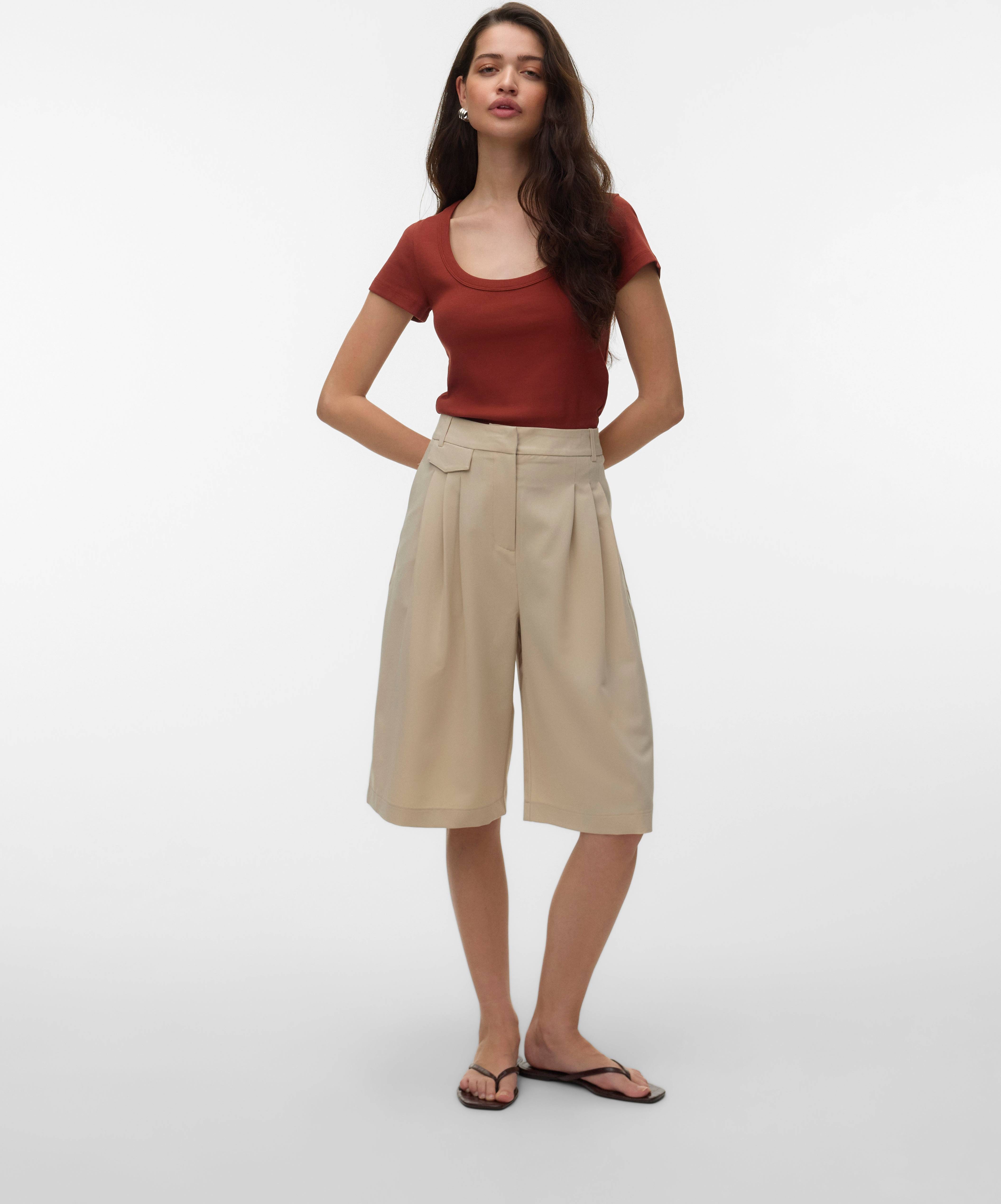 Vero Moda T-Shirt - Rostbrun