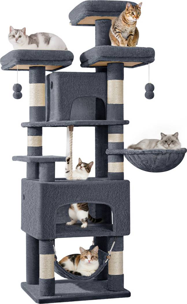 Brayden Studio Cat Tree 156cm Large Multi-layer Scratching Post