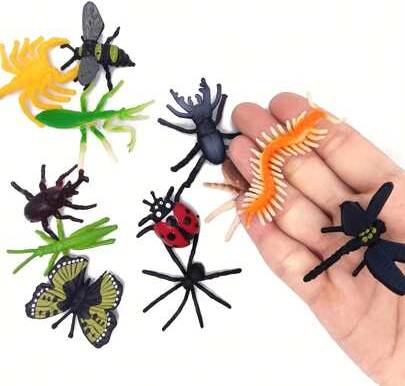 Shein 12pcs Realistic Mini Insect Model