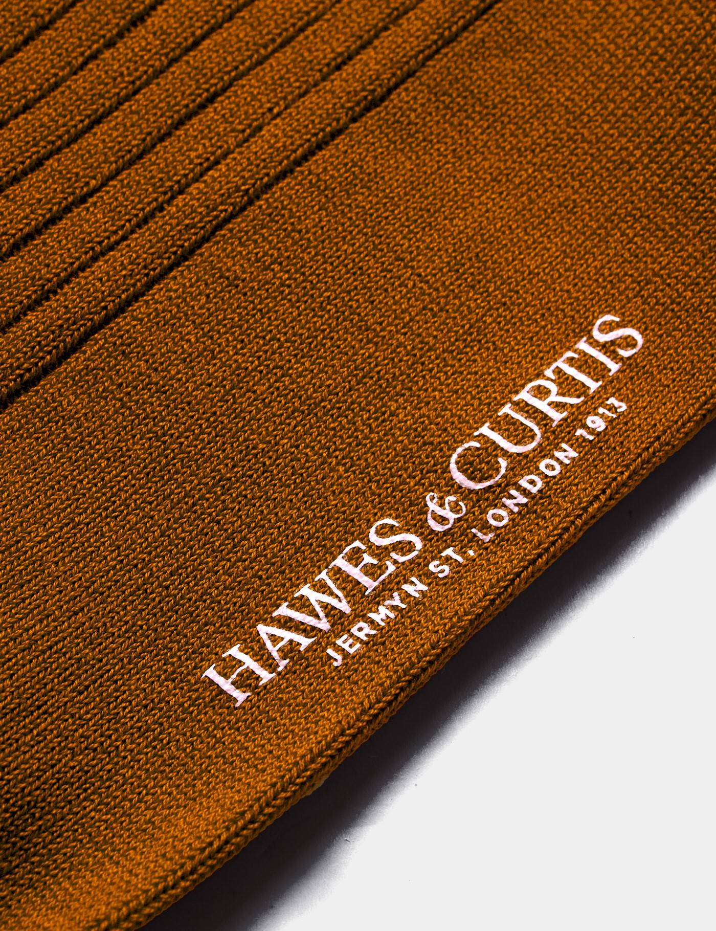 Orange Ribbed Socks