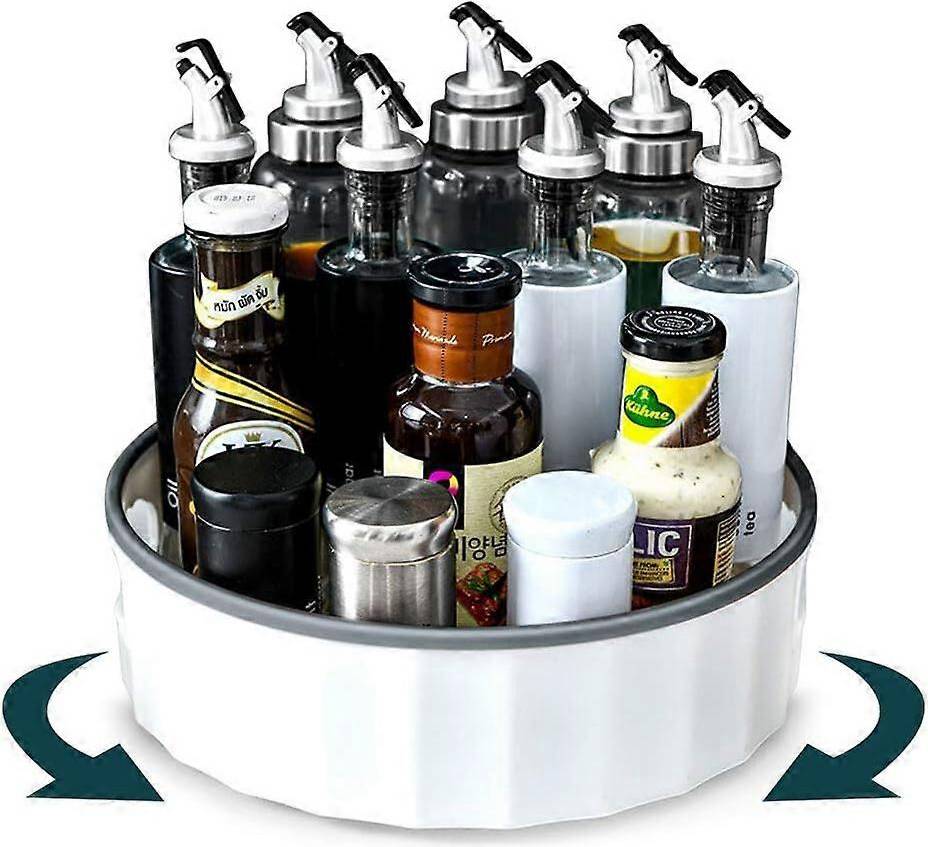 Kikidex Revolving Spice Rack 360Rotating Condiment