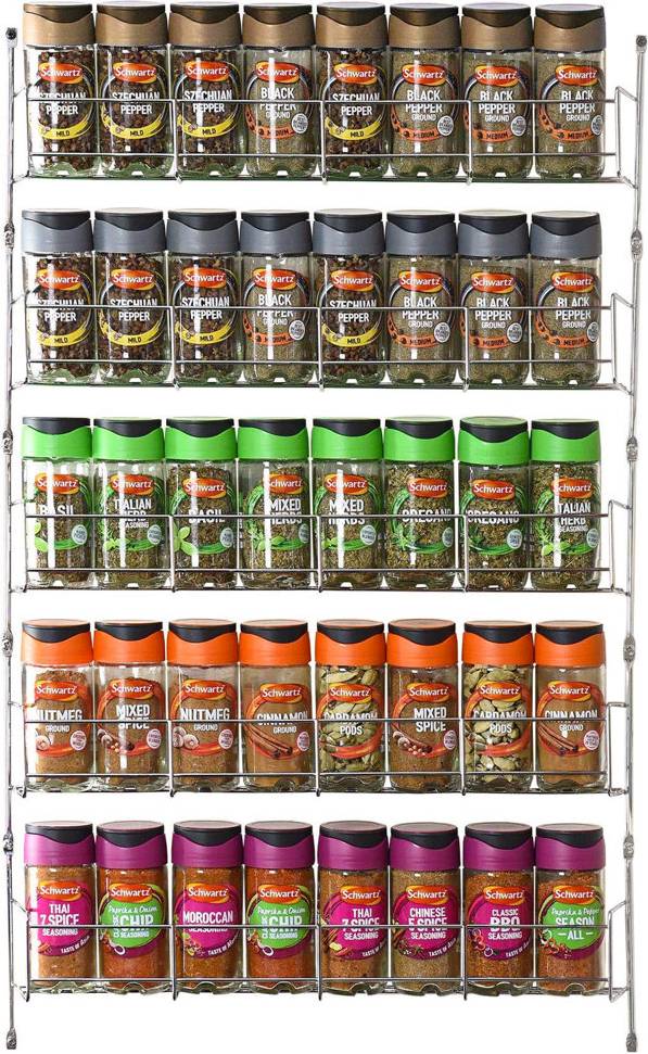 Belfry Kitchen Cabinet Spice Rack Silver