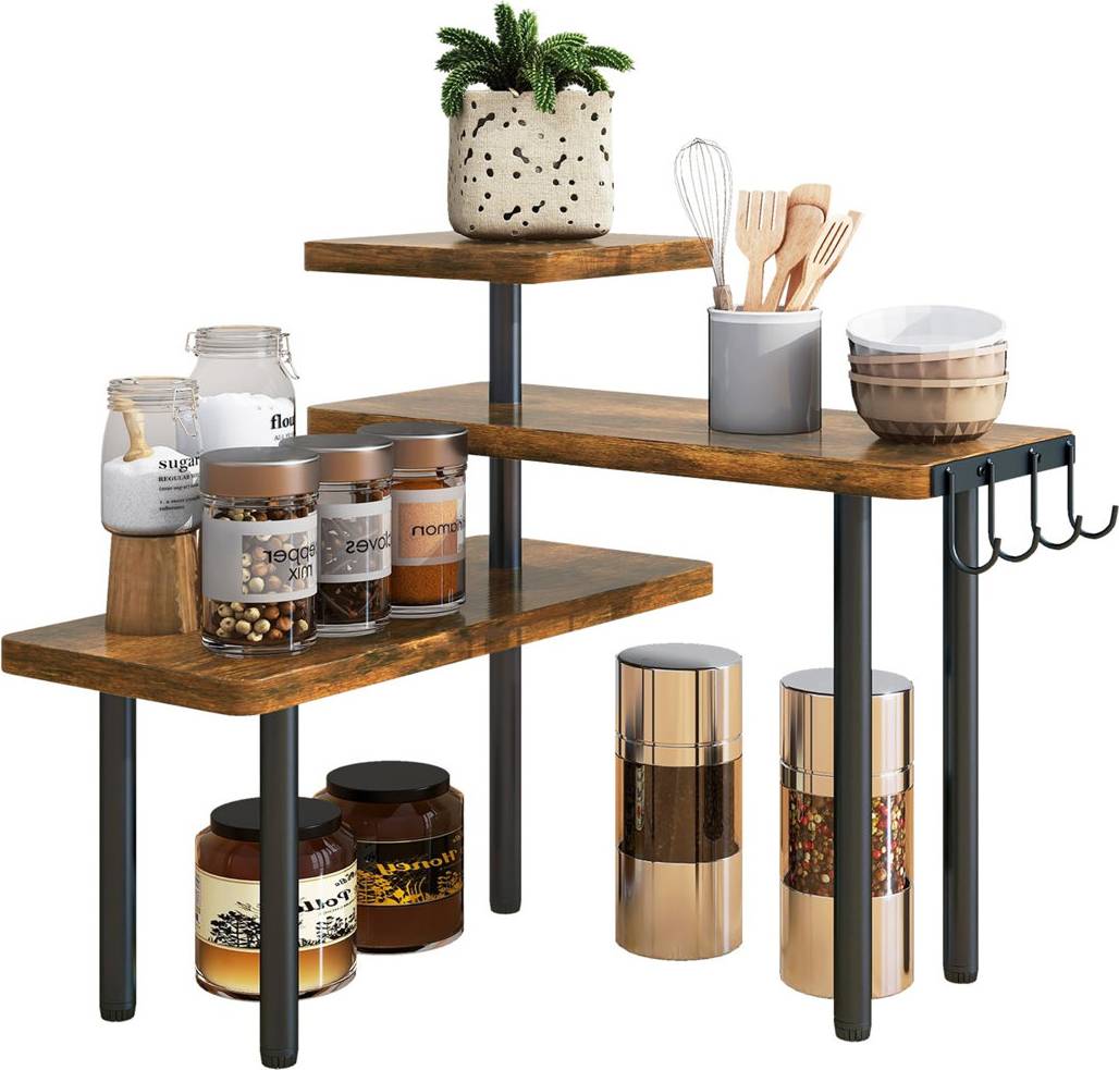 Belfry Kitchen Adjustable Counter Corner Shelf