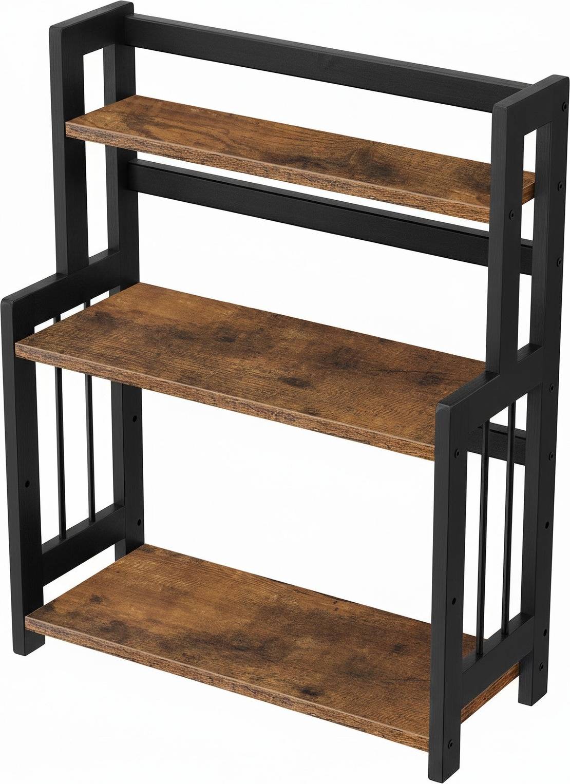 3-Tier Countertop Spice Rack Rustic Brown