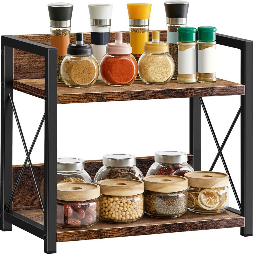 YouseaHome Spice Rack 2 Tier Kitchen Shelf Organiser