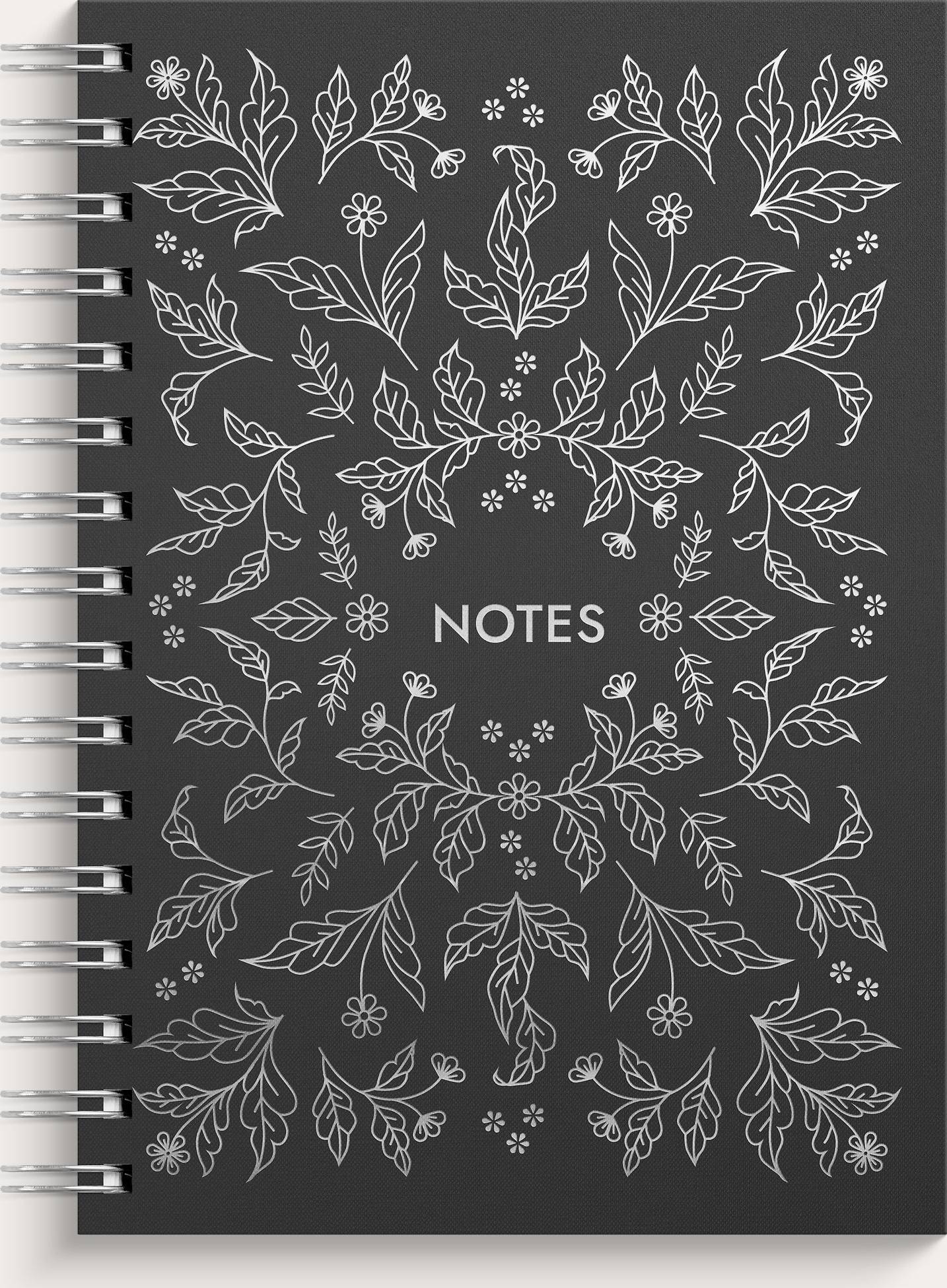 Notesbog A5 Silver Flower Notebook