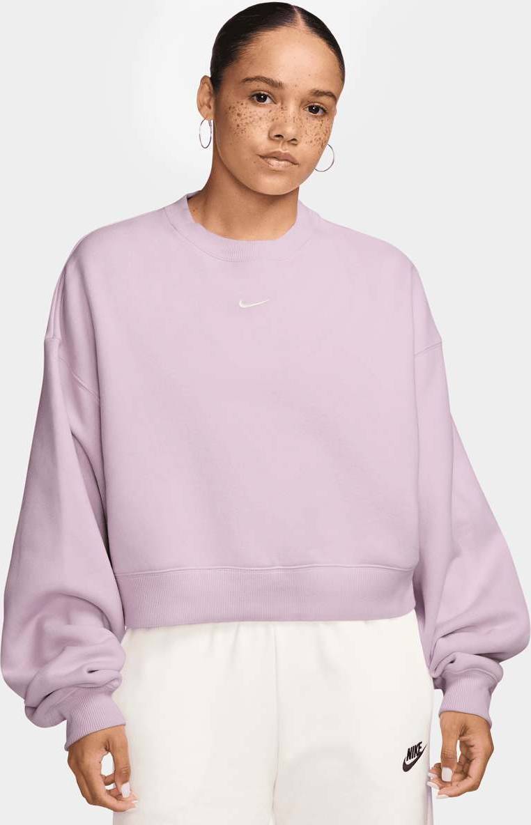 Nike Studio Fleece Oversized Cropped Crew - Rosa