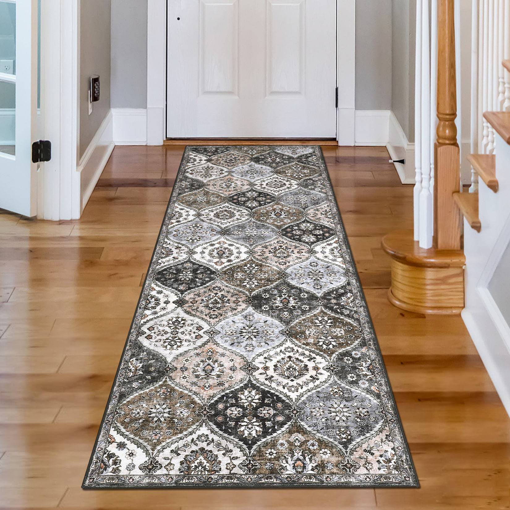 Machine washable area rugs IDEALHOUSE 2x6 Machine Washable Area Rug Gray