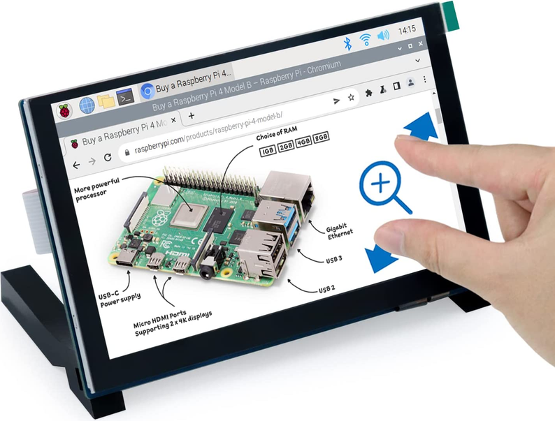 Raspberry pi 3 5 Inch Touchscreen Monitor Raspberry Pi 5 4 B 3 B+ A+