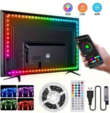 Smart led light strip Shein 44-Key Smart Remote Control Music Synchronization LED Light Strip