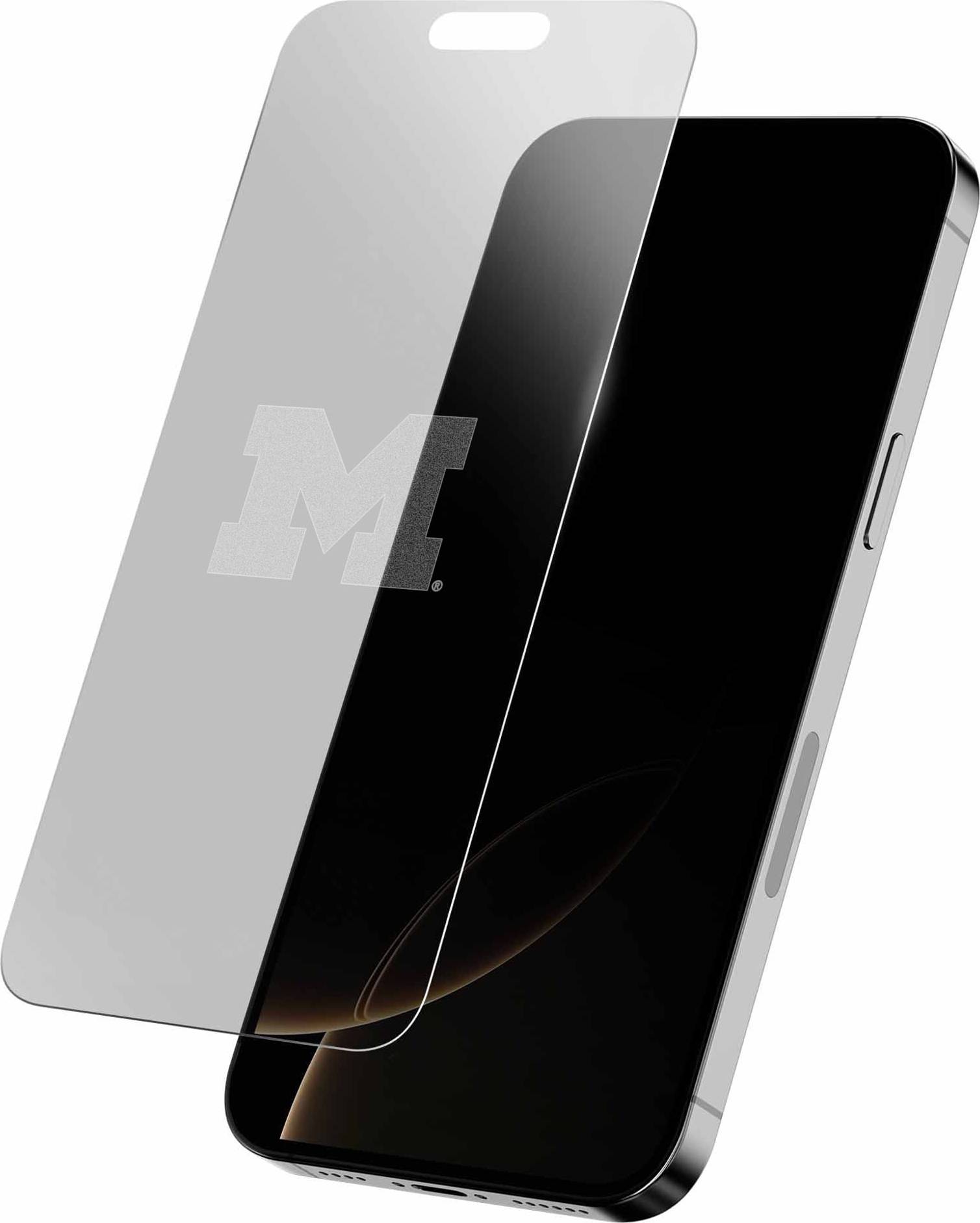 Michigan Wolverines Clear iPhone Screen Protector 16 Pro