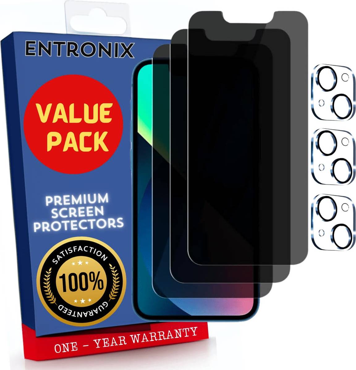Spy camera Entronix Anti-Spy Privacy Screen Protector Camera Lens Protector for iPhone 14 Plus