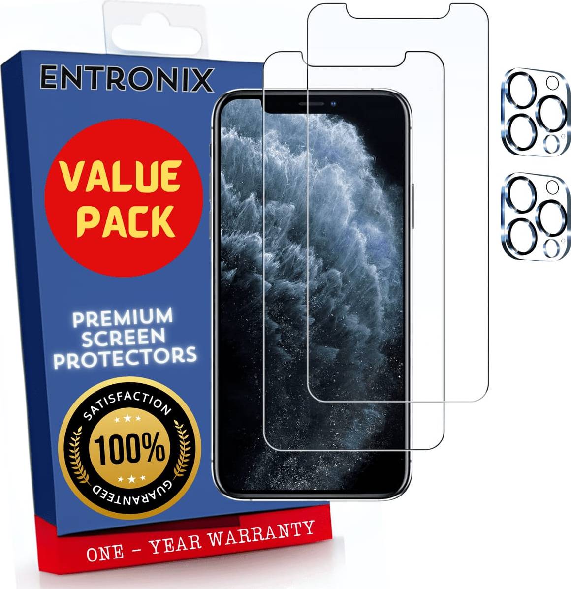 Iphone 11 pro max screen Entronix iPhone 11 Pro Max Clear Screen Camera Lens Protector Set
