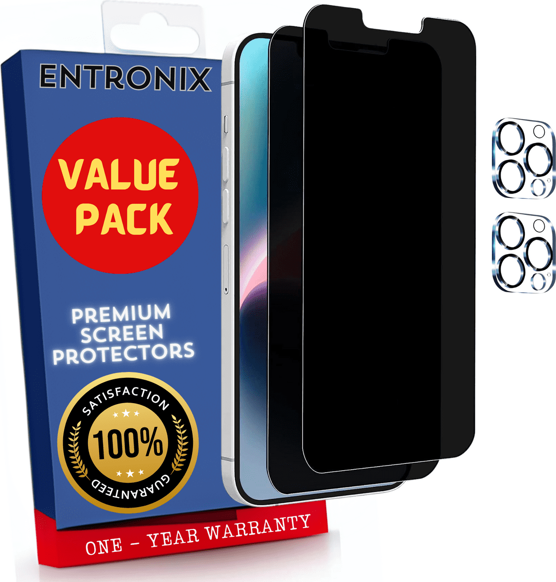 Spy camera Entronix Anti-Spy Privacy Screen Protector Camera Lens Protector for iPhone 13 Pro