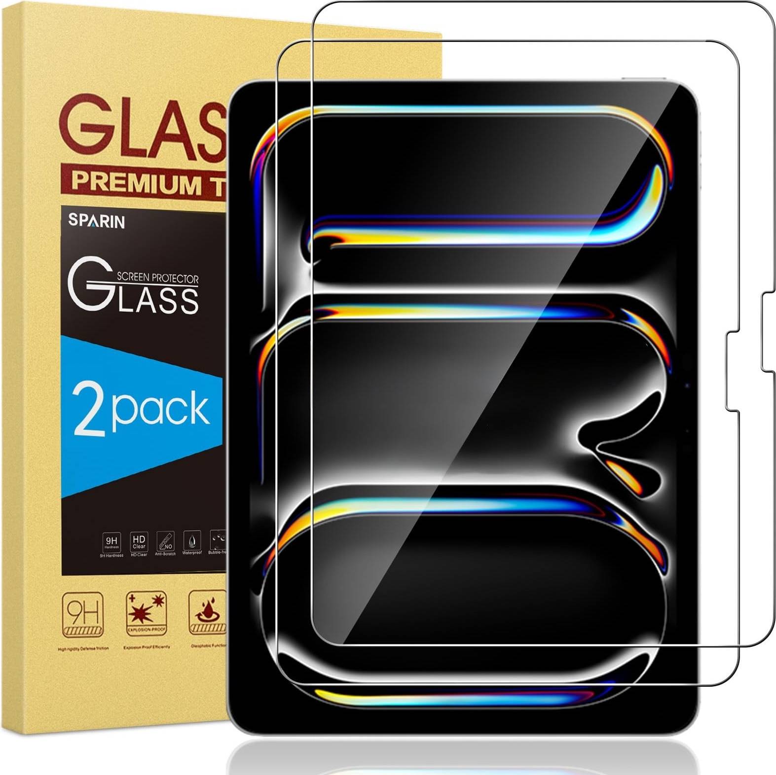 Ipad pro m5 SPARIN Screen Protector For Ipad Pro 13 Inch M5 M4 8th 7th Generation 2 Pac