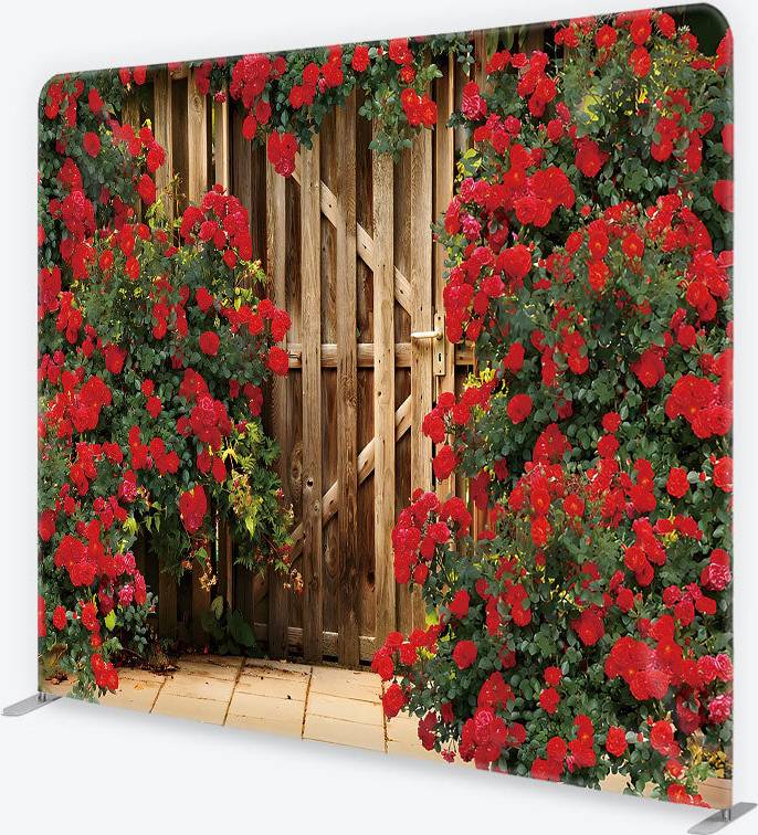Red roses Red Roses Rustic Wood Gate Backdrop