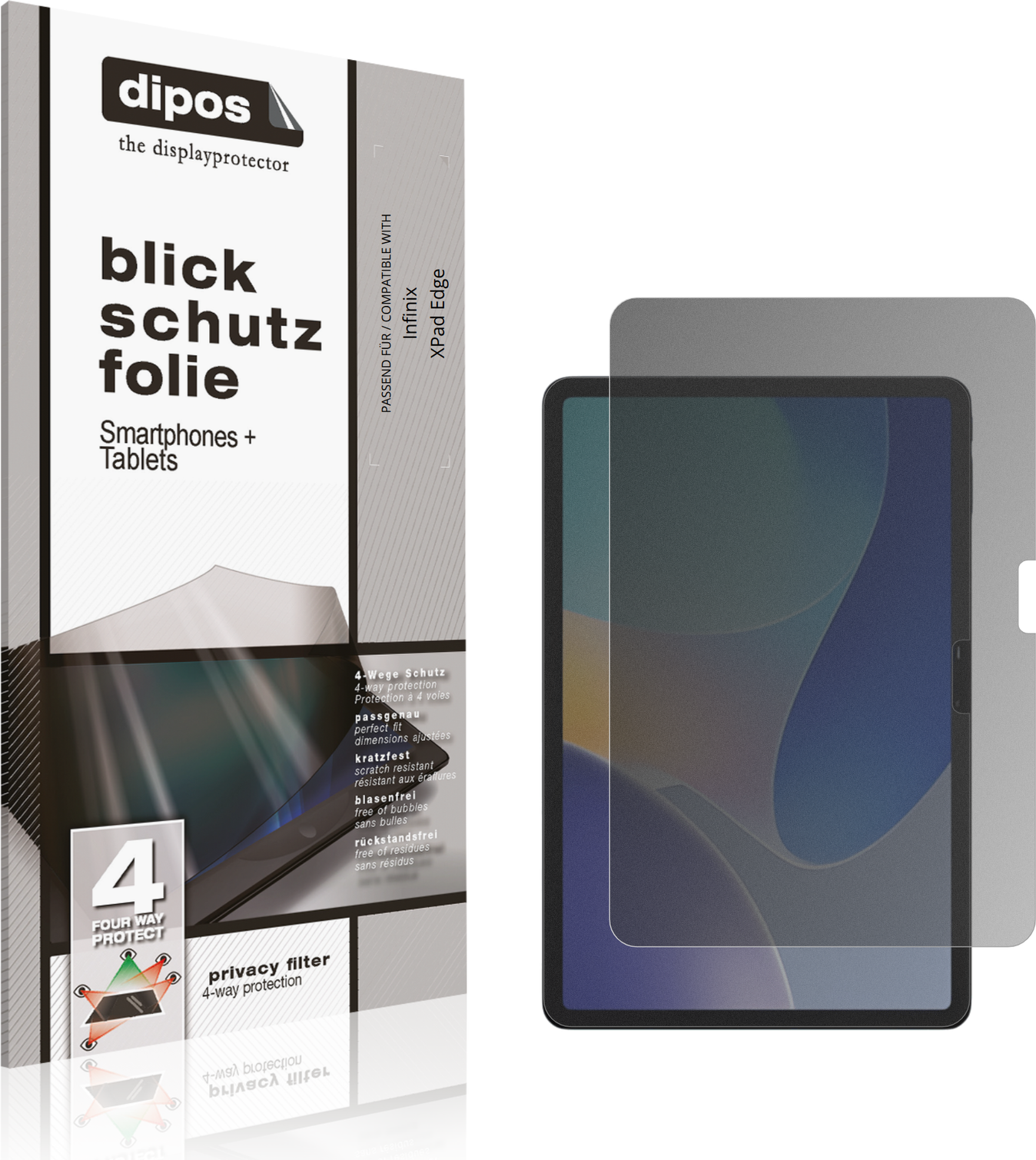 Dipos Infinix Xpad Edge Privacy Filter Screen Protector